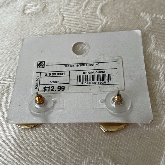 New on Cards Sugarfix Baublebar Pierced Earrings & Chain Link Necklace - Picture 3 of 6